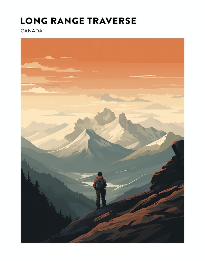 Long Range Traverse Canada 2 Hiking Trail Landscape Poster