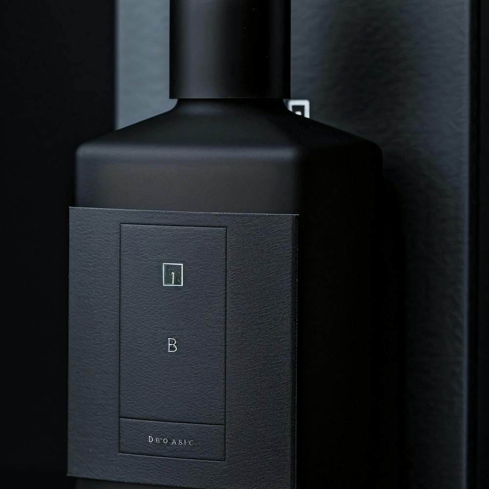 Black Bottle Of Perfume