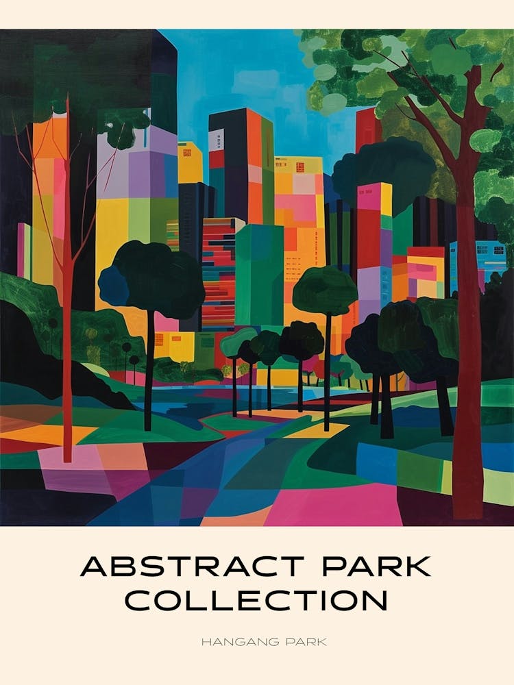 Abstract Park Collection Poster Hangang Park Seoul 4