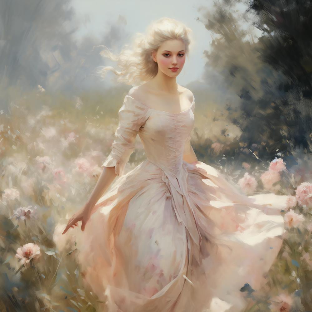 Mädchen In Einem Rosa Kleid