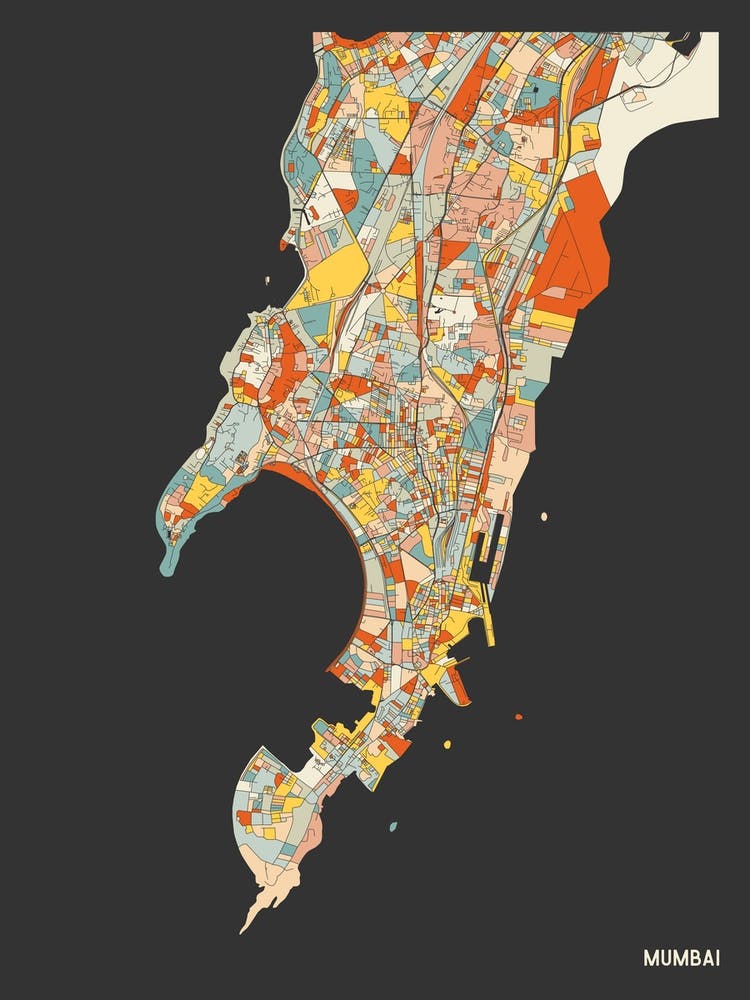 Mumbai Indien Karte