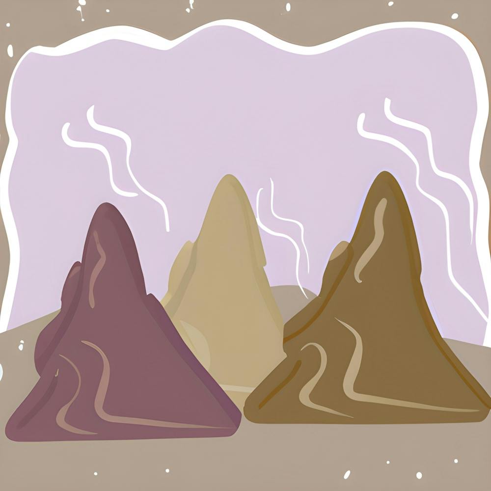 Three Mountains In The Desert