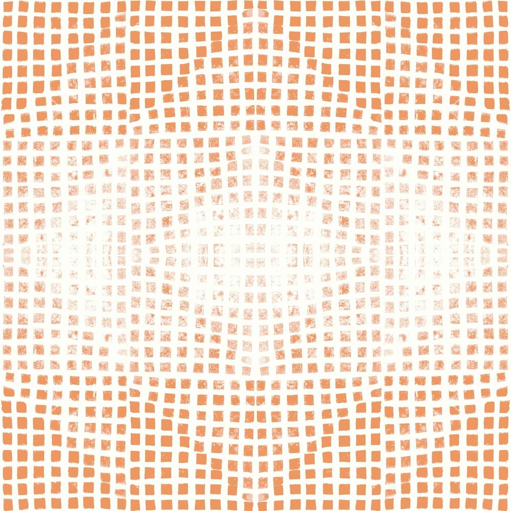 Gods Eye Block Print In Orange