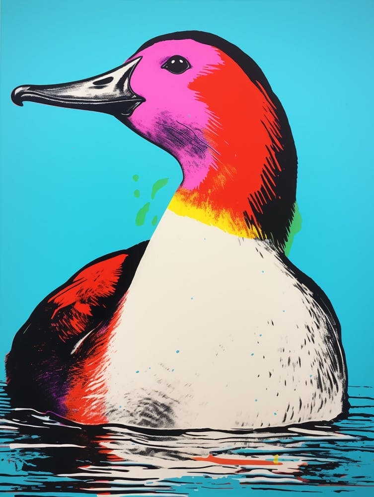Andy Warhol Style Bird Canvasback 3
