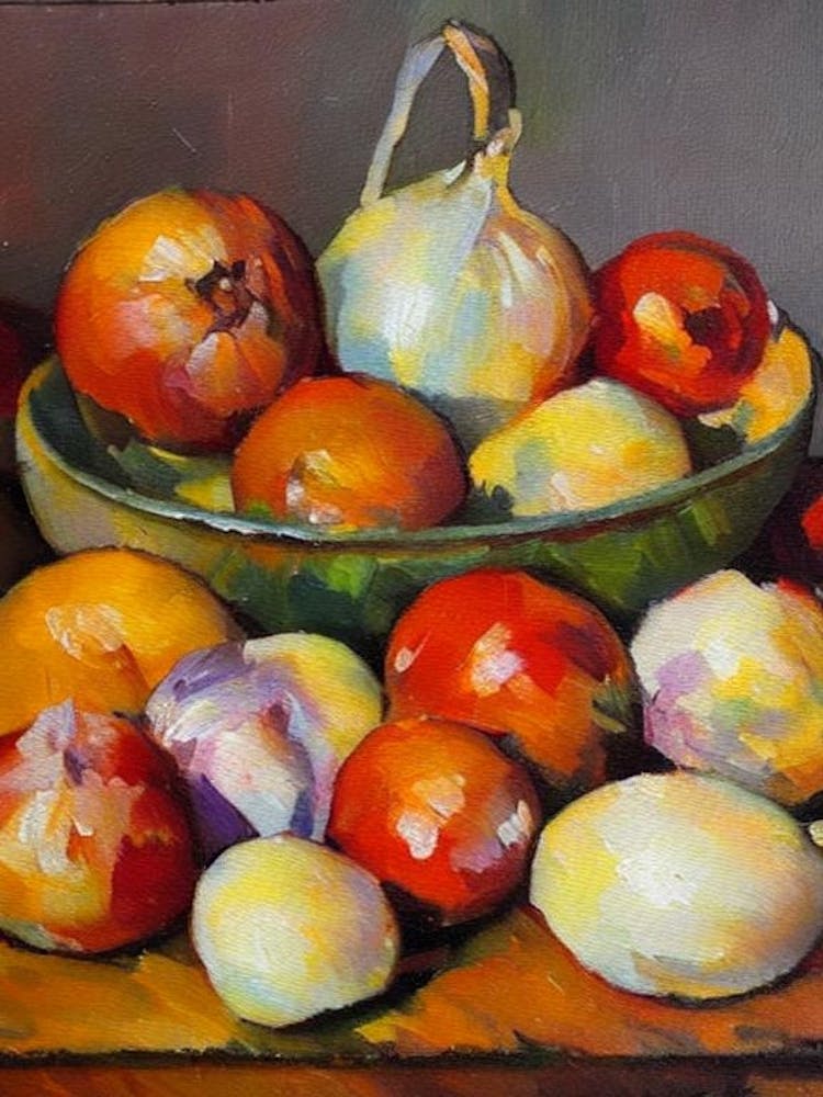 Shallots 3 Cezanne Style vegetable