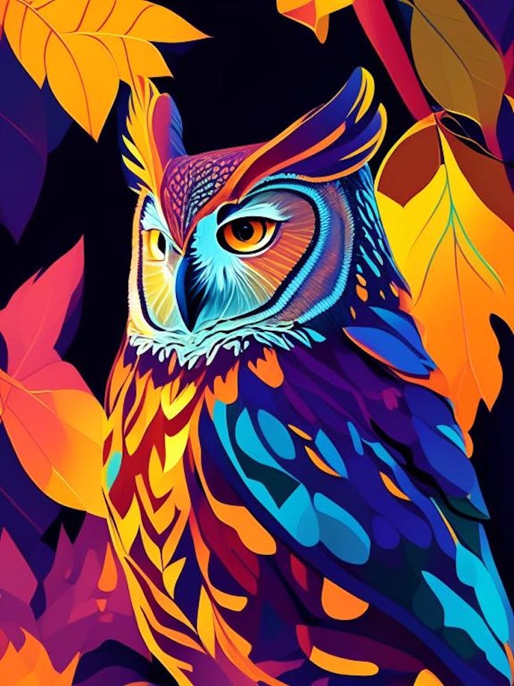 Eastern Screech Owl Pop Matisse Bird