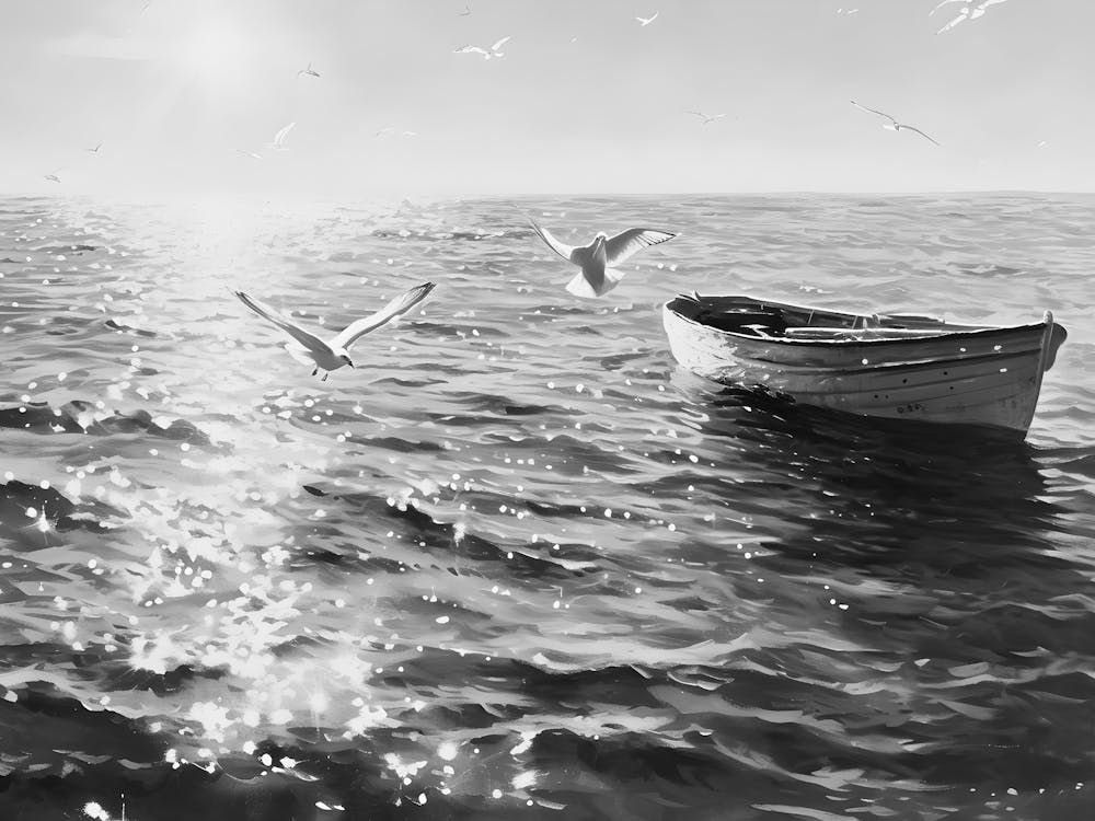Boat In The Sea 1
