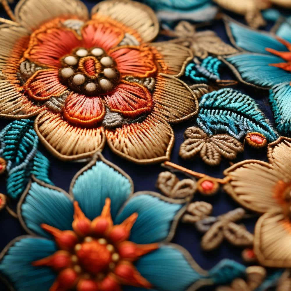 Embroidered Flowers