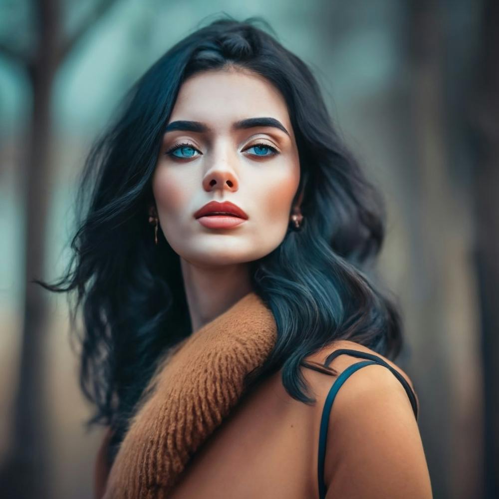 Portrait Of A Woman In The Forest