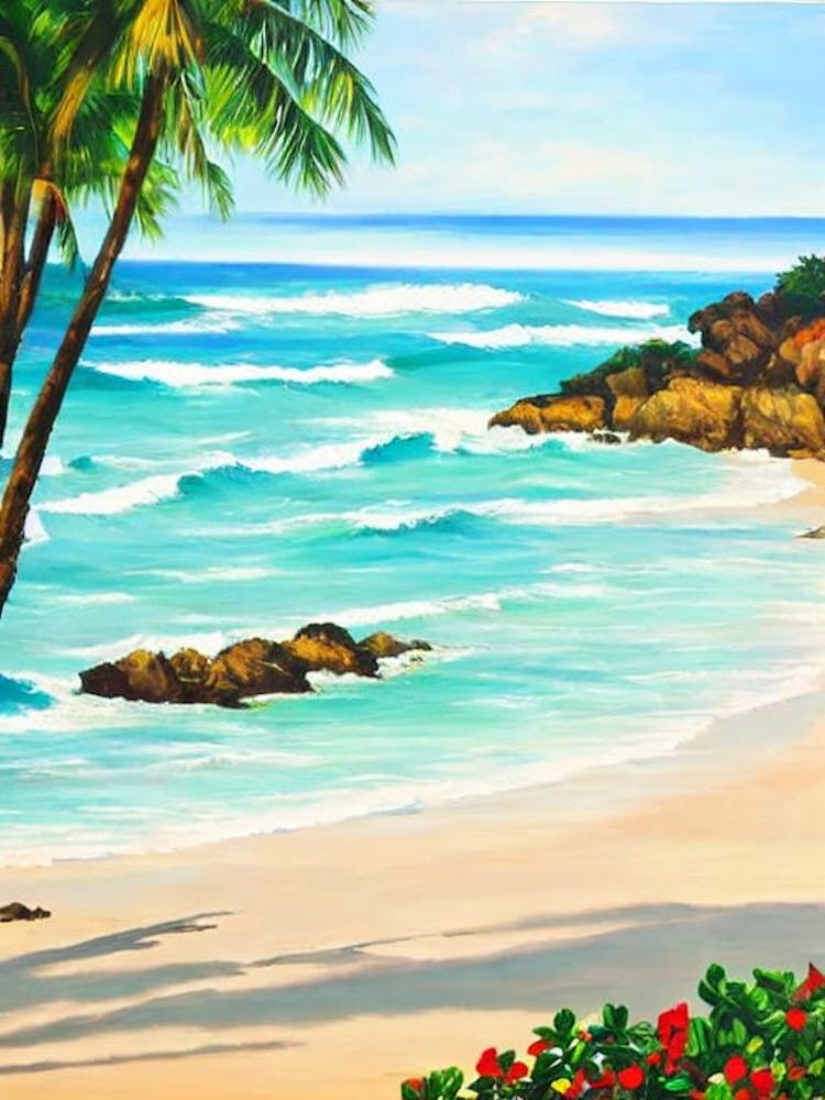 Surin Beach, Phuket, Thailand Contemporary Illustration 1 