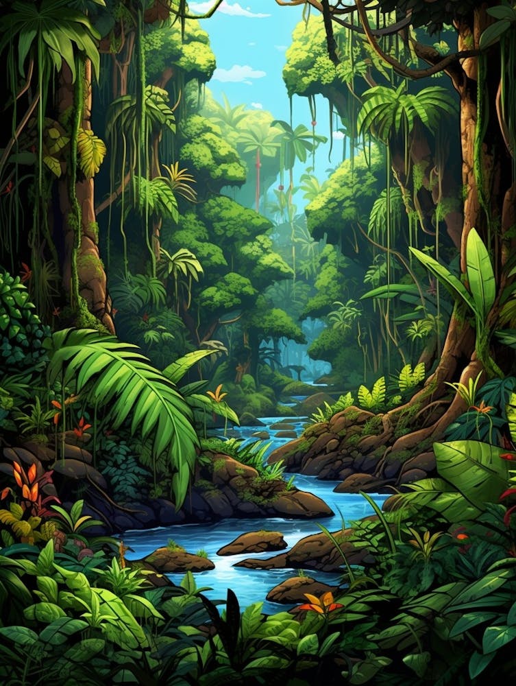 Daintree Rainforest Pixel Art 3