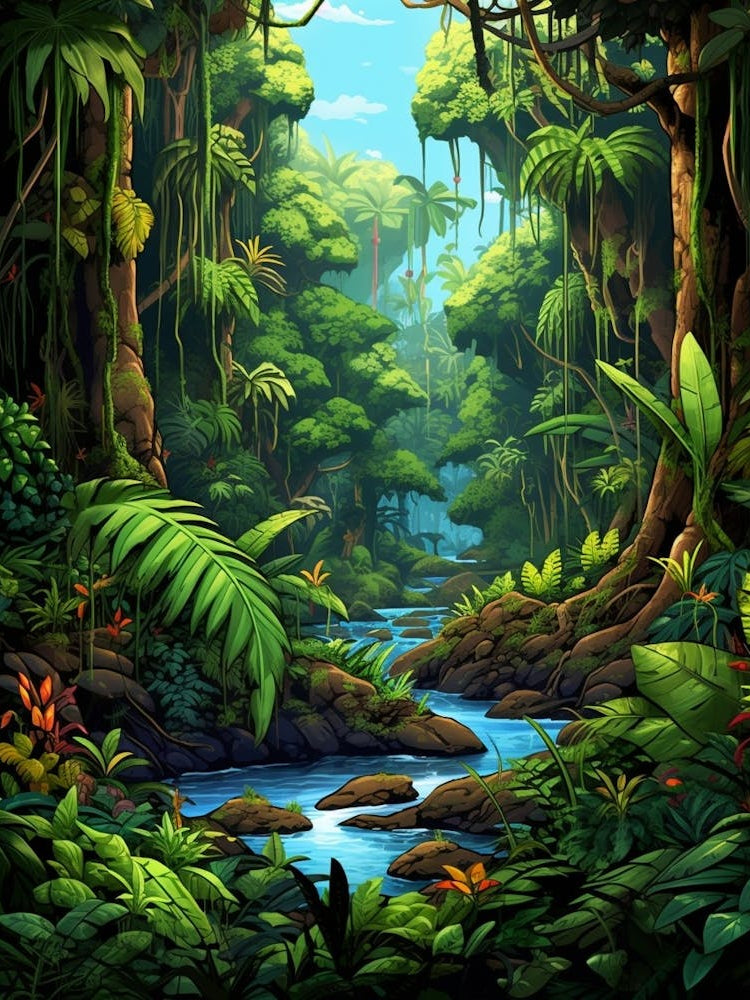 Daintree Rainforest Pixel Art 3