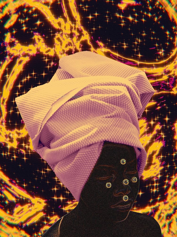 Cosmic Galactic African Portrait