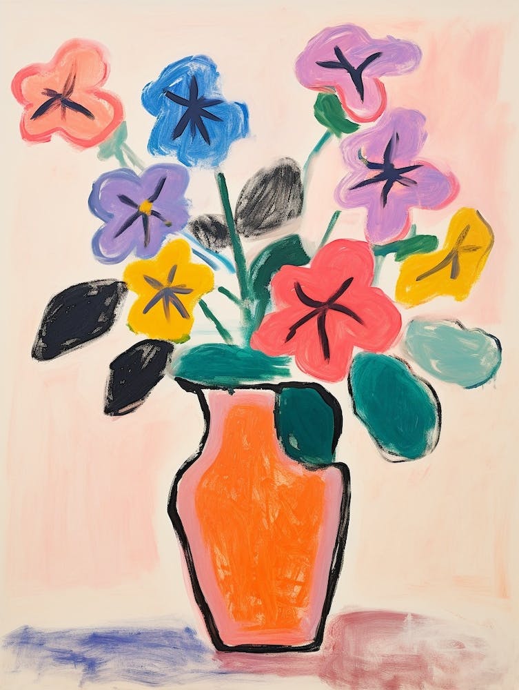 Flower Painting Fauvist Style Impatiens 3