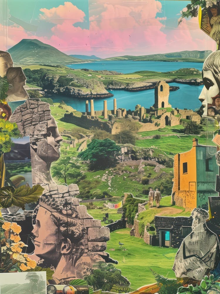Ireland   Retro Collage Style 1