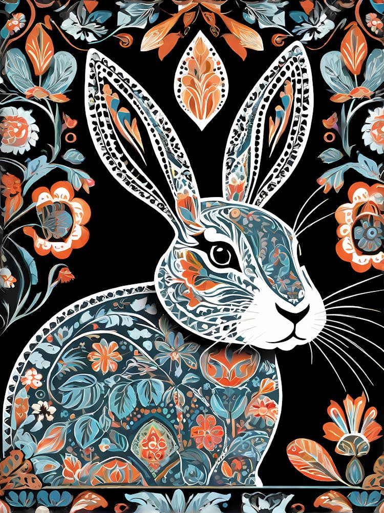 Rabbit In Floral Pattern, 1492