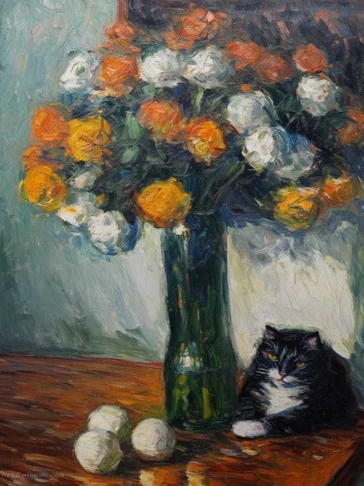Lillies With A Cat 3