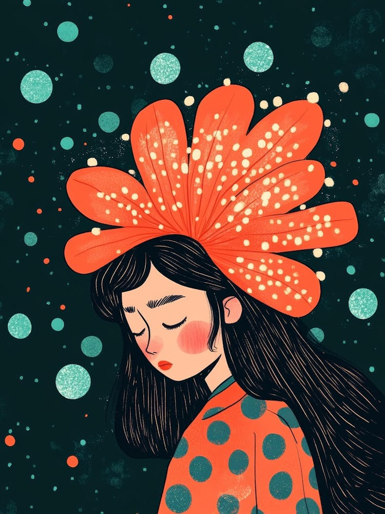 Girl With Flower Headband