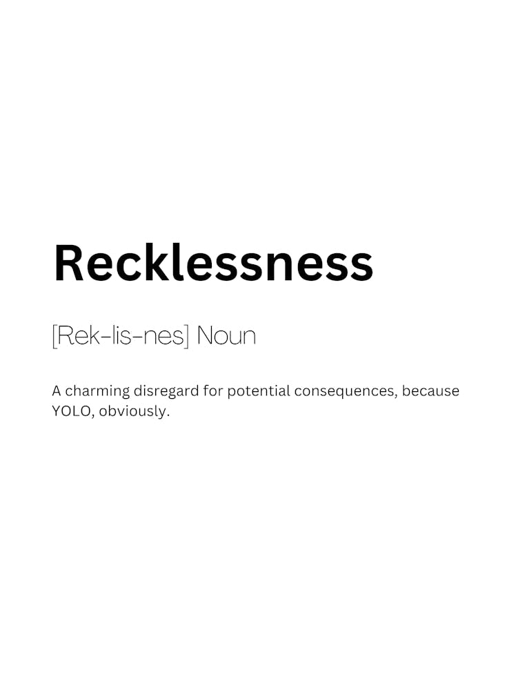 Recklessness Definition Meaning 1