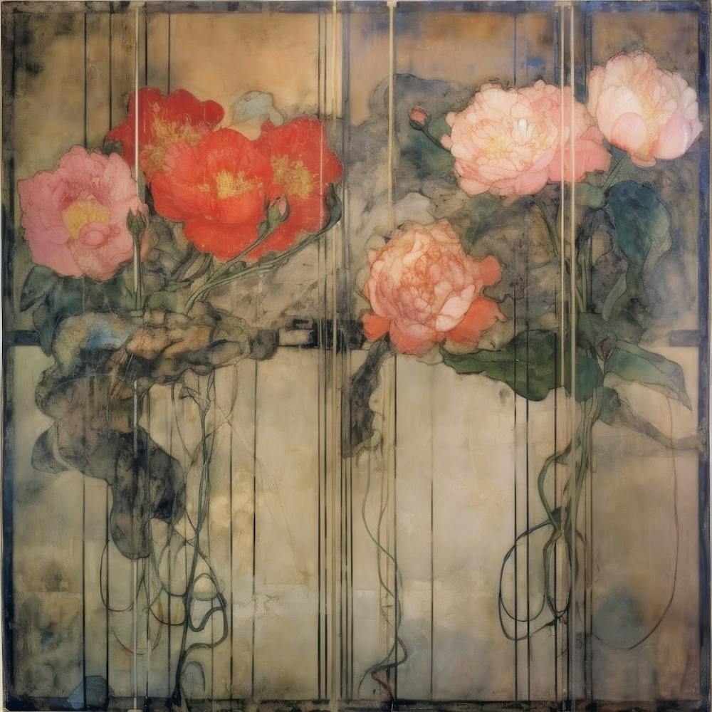 Suspended Peonies