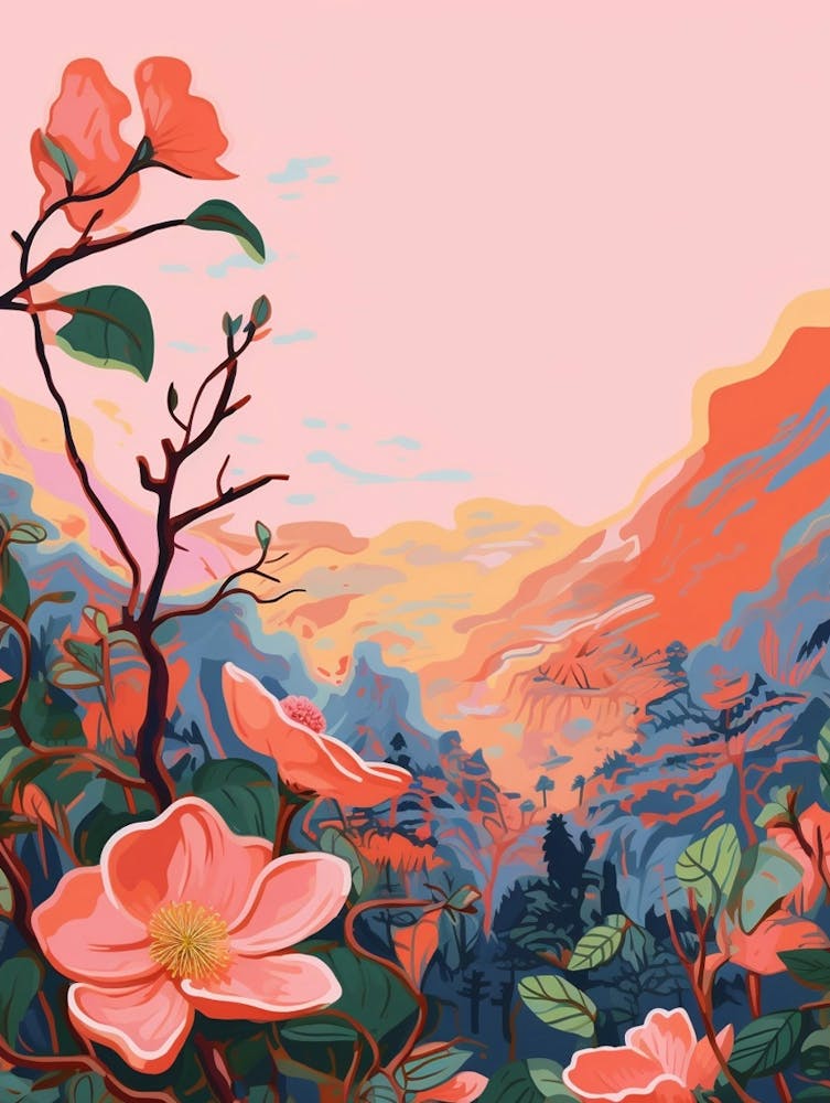 Boho Wildflower Painting Wild Rose 4