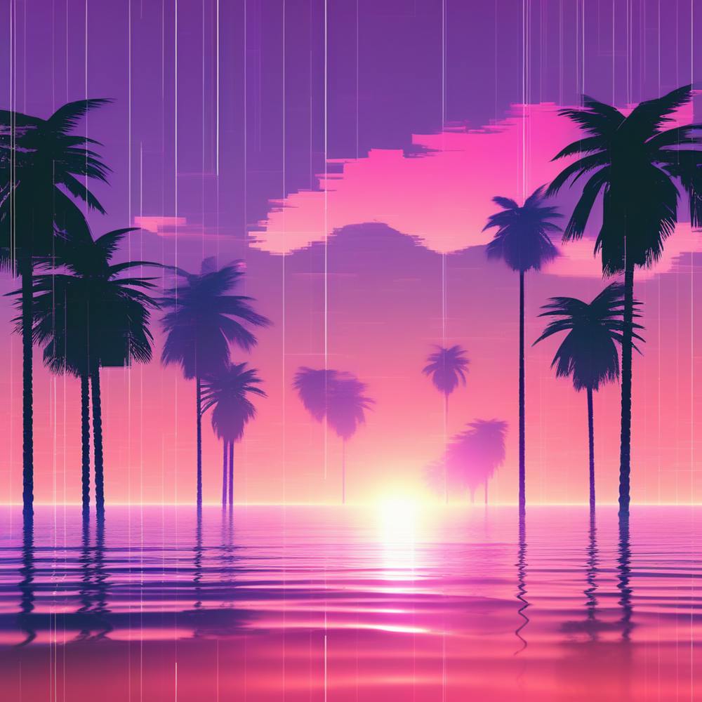 Sunset Palm Trees