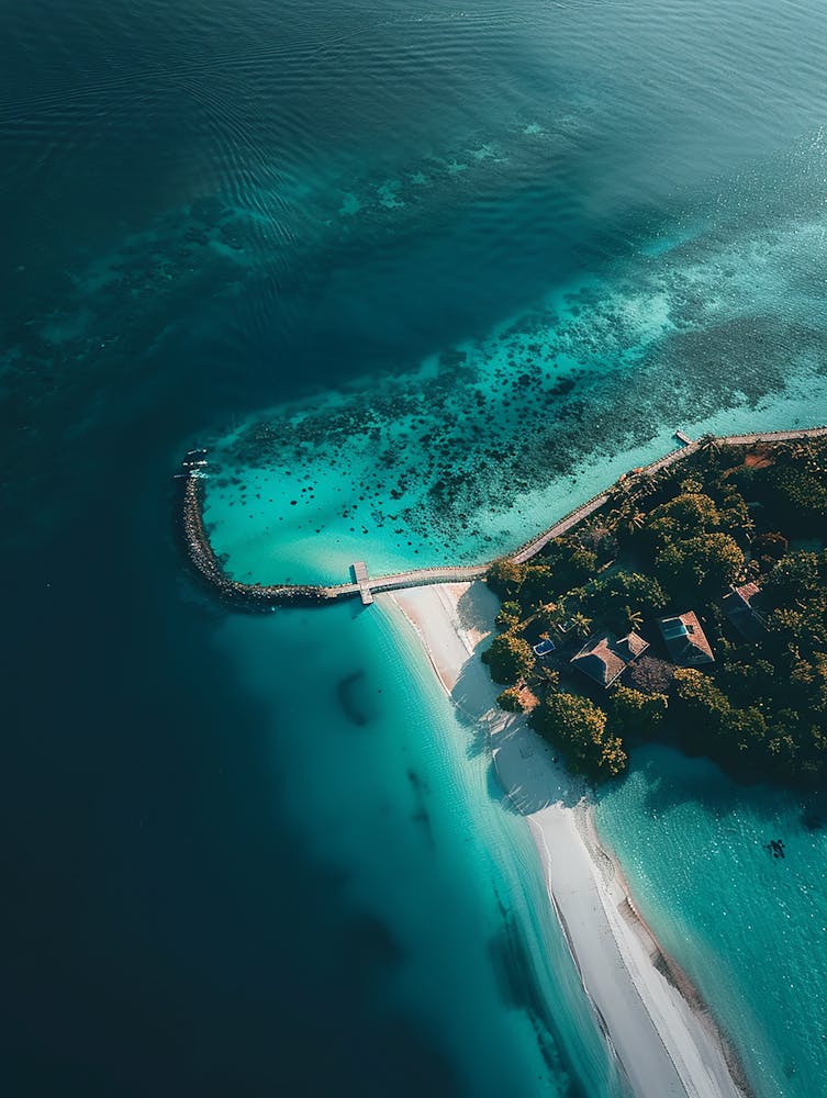 Aerial View Of A Tropical Island 1