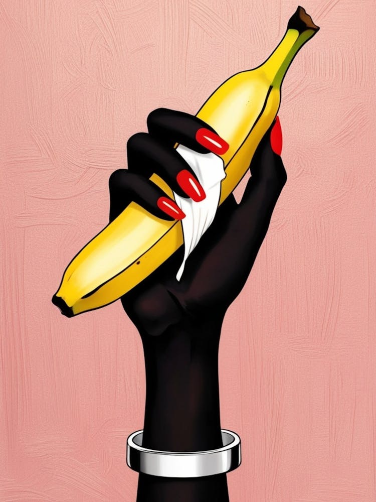Woman Holding A Banana