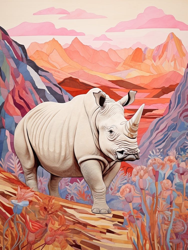 Rhino In The Landscape 1