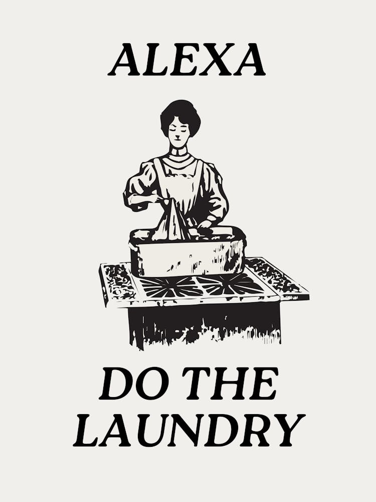 Alexa Do The Laundry | Vintage Retro Neutral Laundry Room