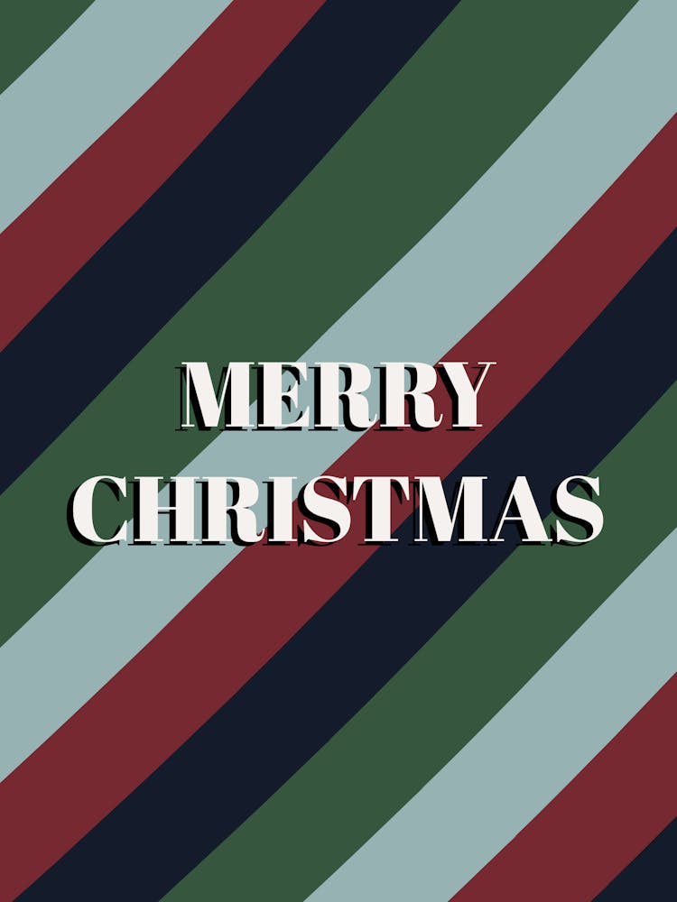 Merry Christmas Festive Stripes