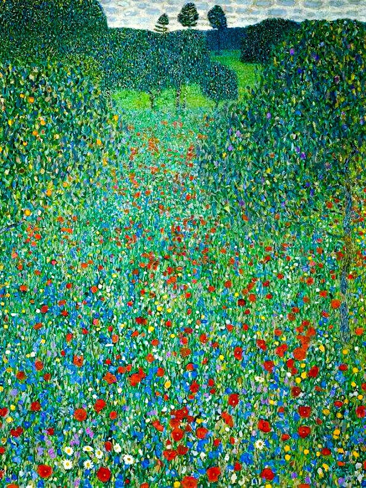 Poppy Field 1907 by Gustav Klimt 