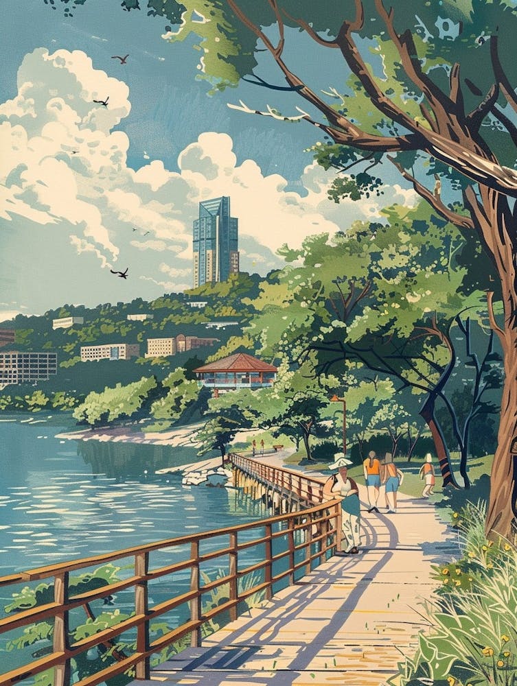 Storybook Illustration Lady Bird Lake And The Board 3