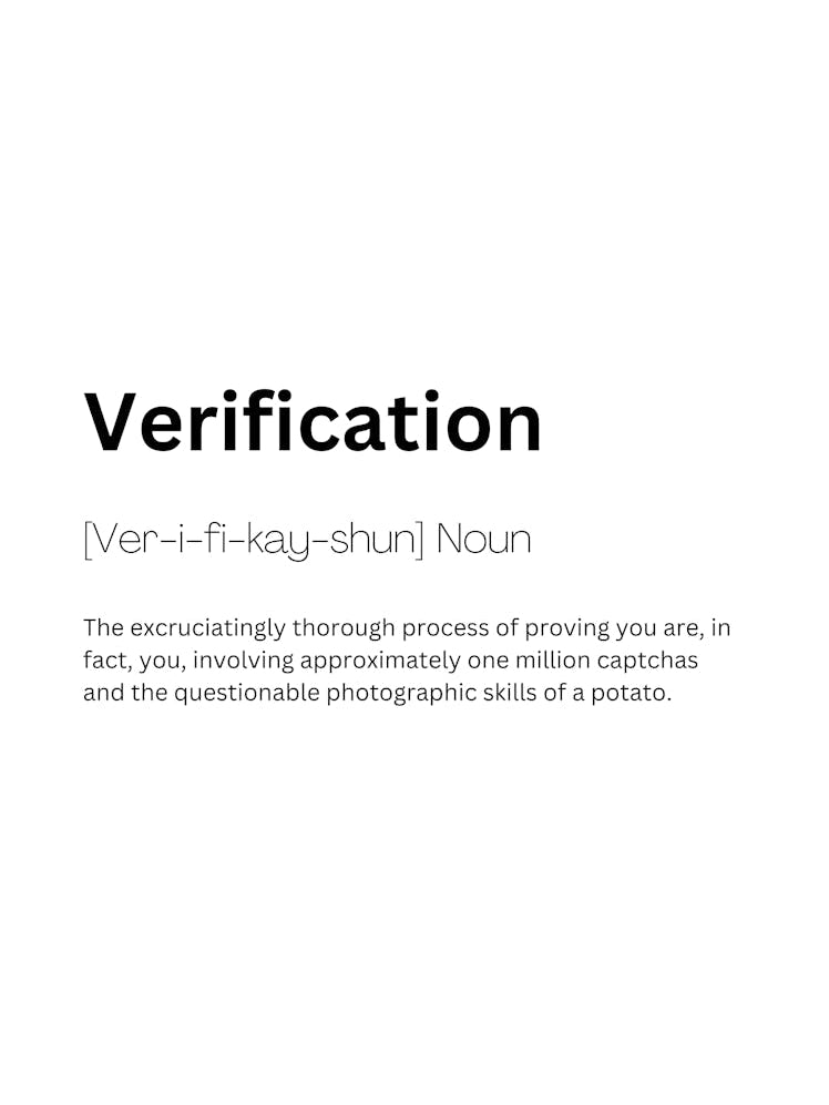 Verification Definition Meaning