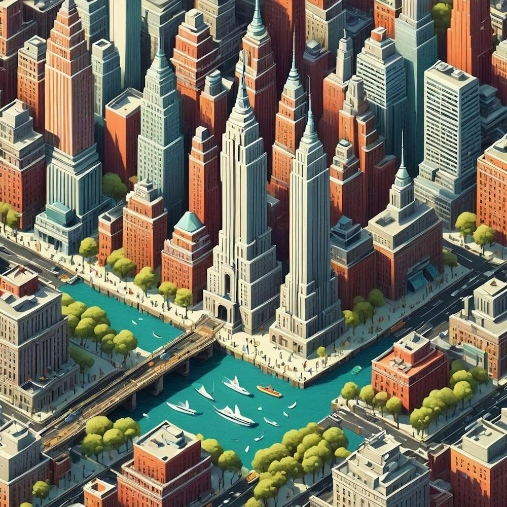 Paysage Urbain Isométrique