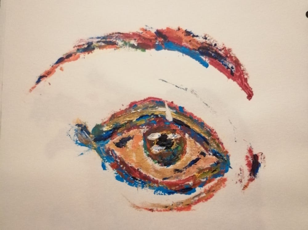 Farbenfrohes abstraktes Auge