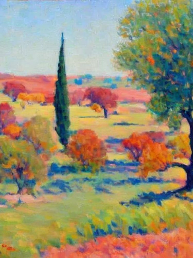 Cork Oak Tree Watercolour