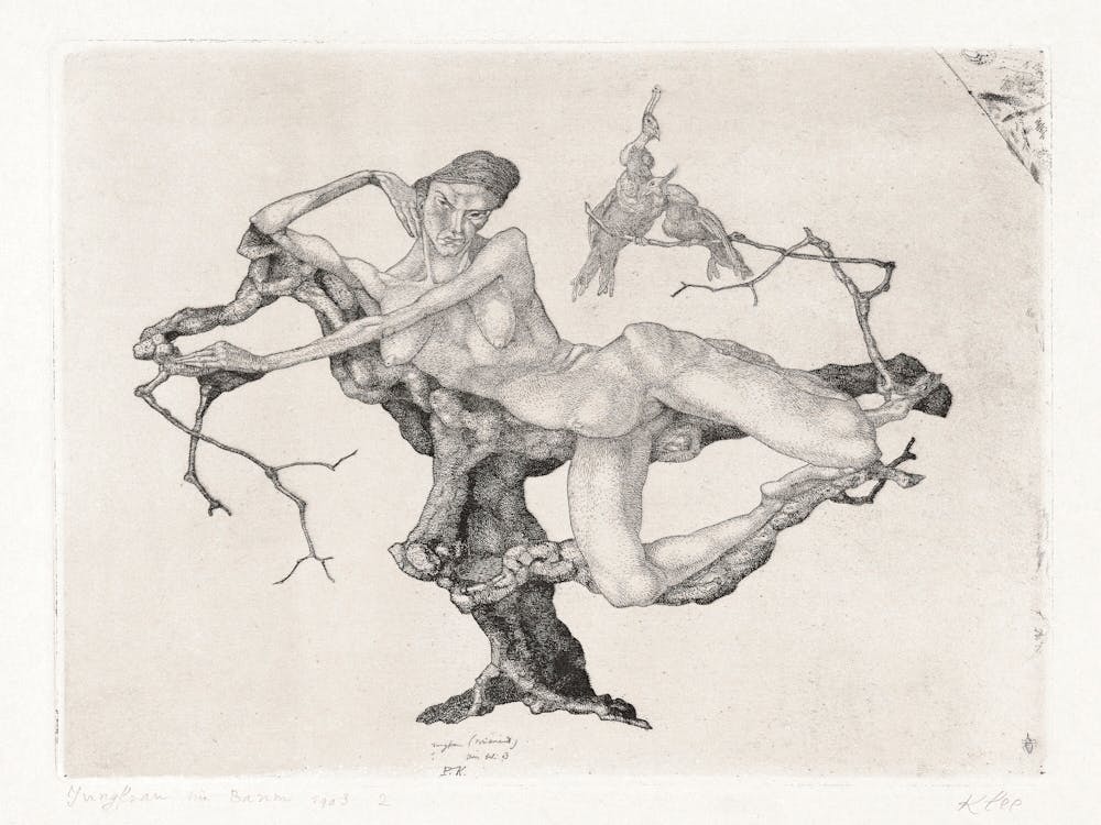 Virgin (Dreaming) (1903), Paul Klee