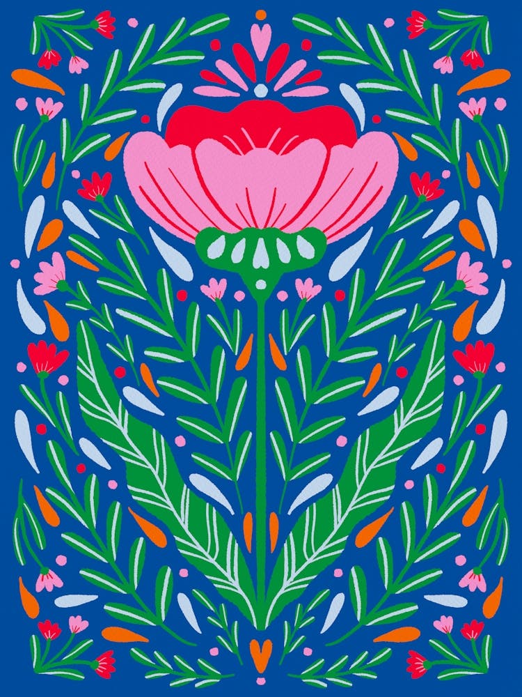 Bold Symmetrical Florals