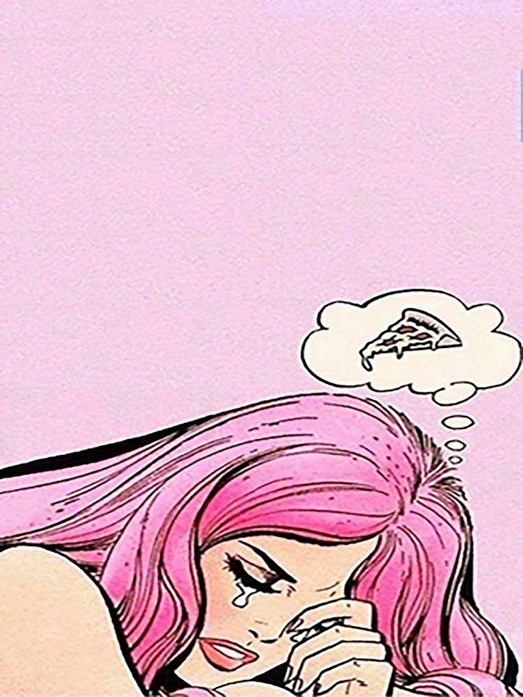 Fille aux Cheveux Roses