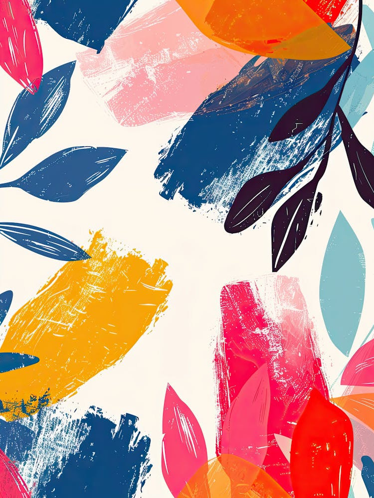 Abstract Boho Brush Strokes