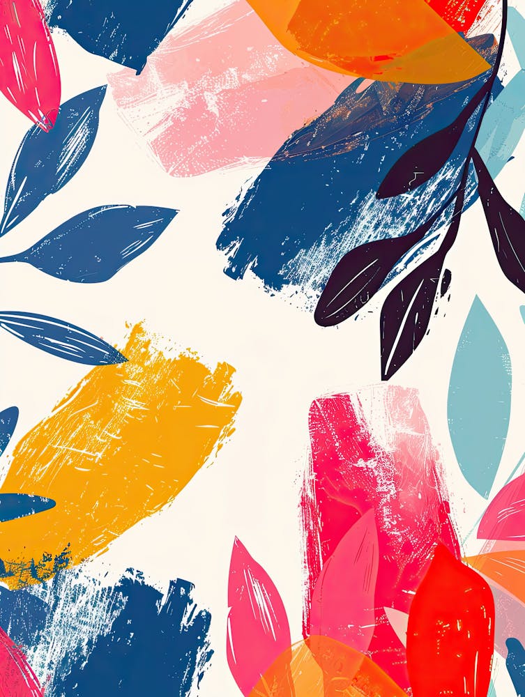 Abstract Boho Brush Strokes