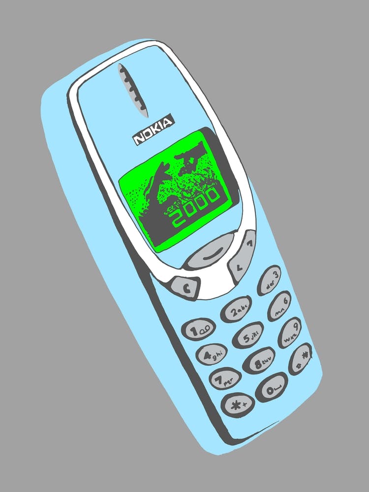Retro 2000 Mobile Phone Blue