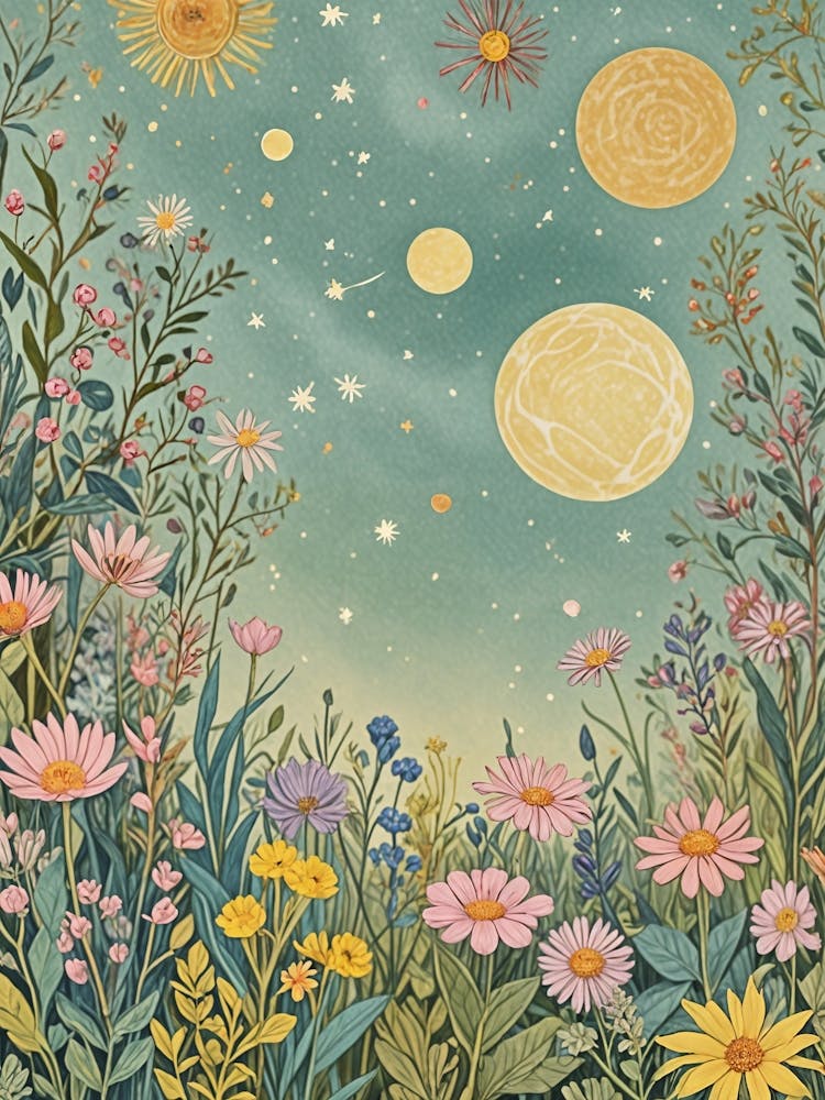 Moons And Flowers