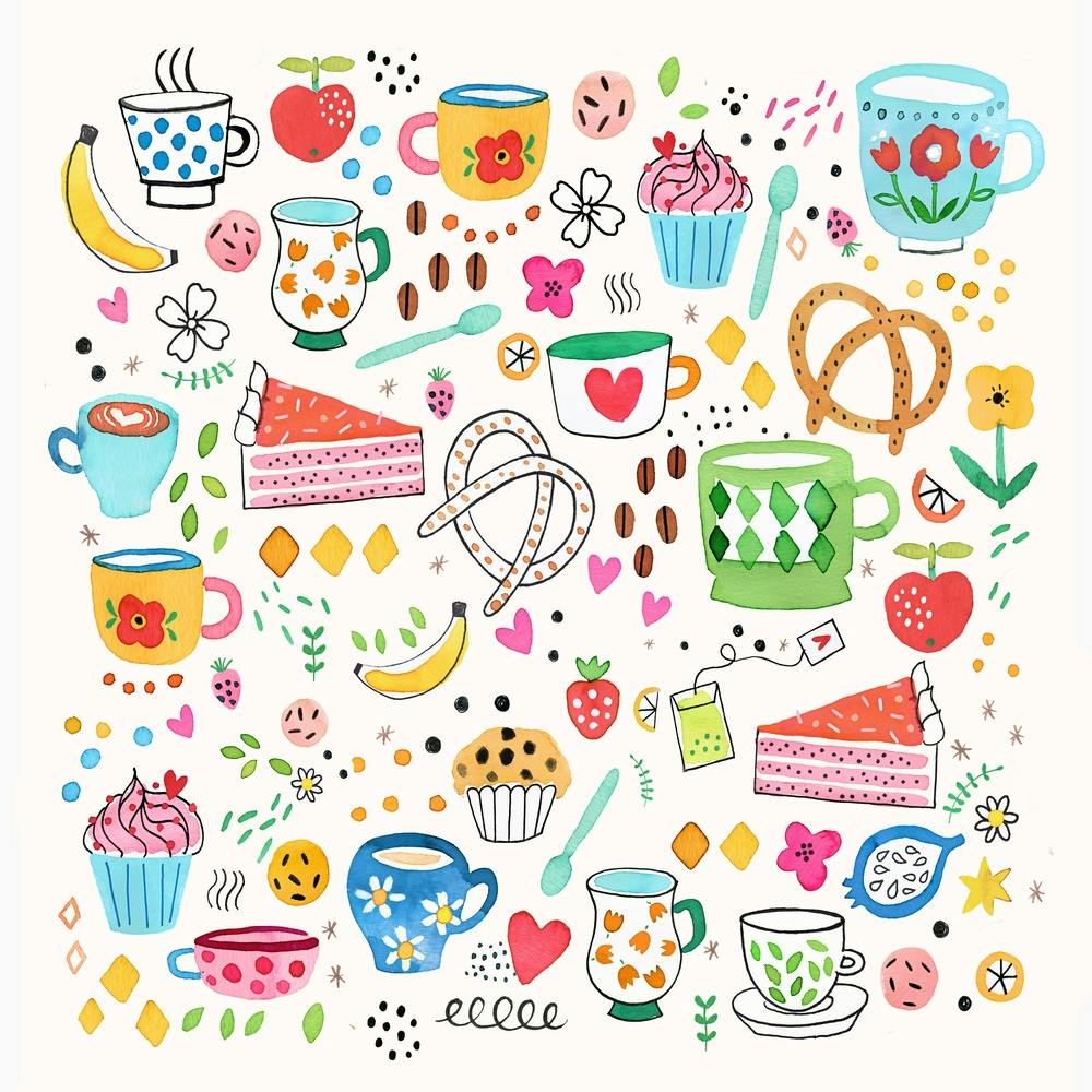 Coffee & Tea Snack Bakery Square