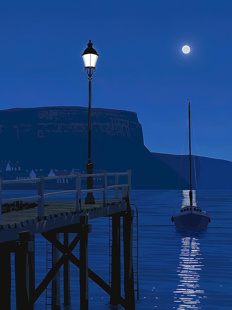 Moonlight At The Pier