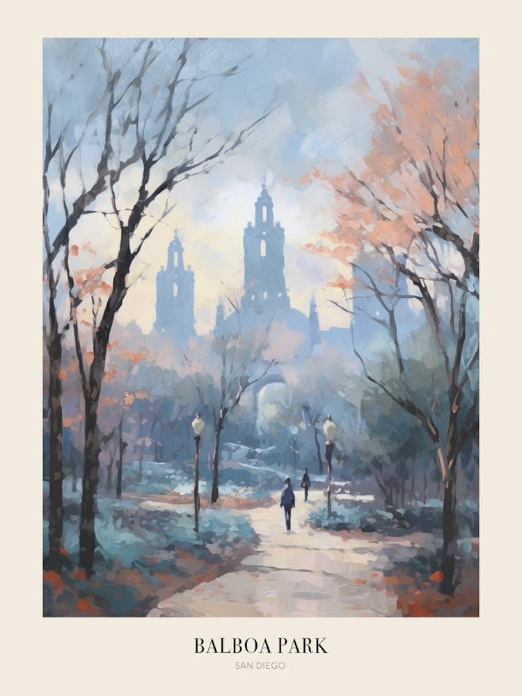Winter City Park Poster Balboa Park San Diego 2