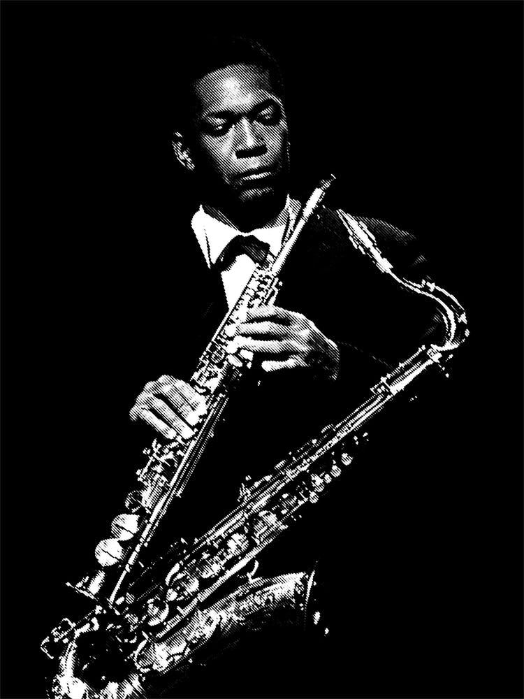 John Coltrane Illustration au Trait 1