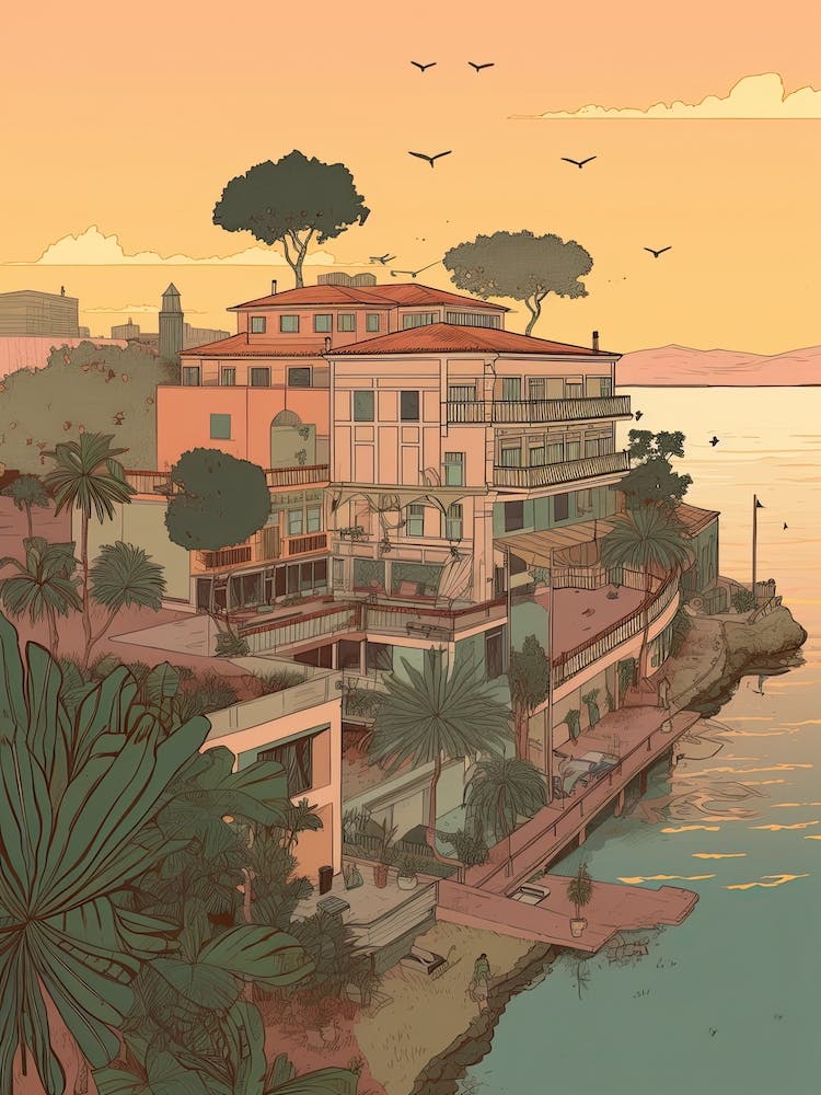 Luanda Angola Travel Illustration 4