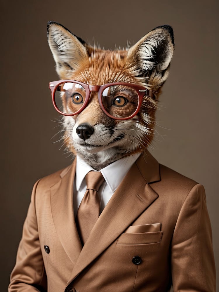 Elegant Fox in Suit